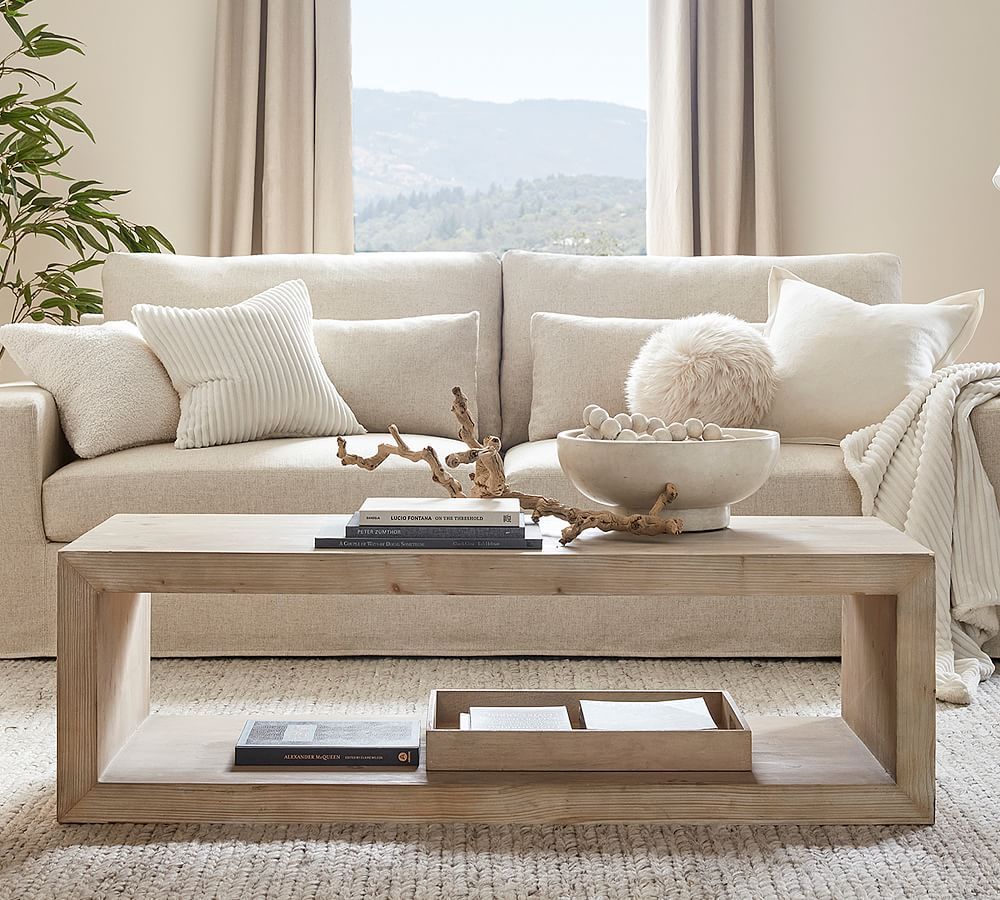 Folsom Rectangular Coffee Table | Pottery Barn With Rectangle Coffee Tables (Photo 5 of 15)