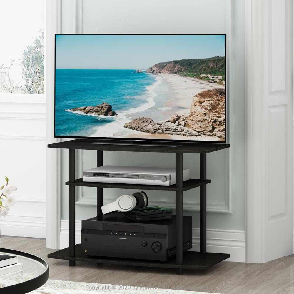 Furinno Turn N Tube 31.5 In. Espresso And Black Particle Board Tv Stand  Fits Tvs Up To 32 In (View 9 of 15)
