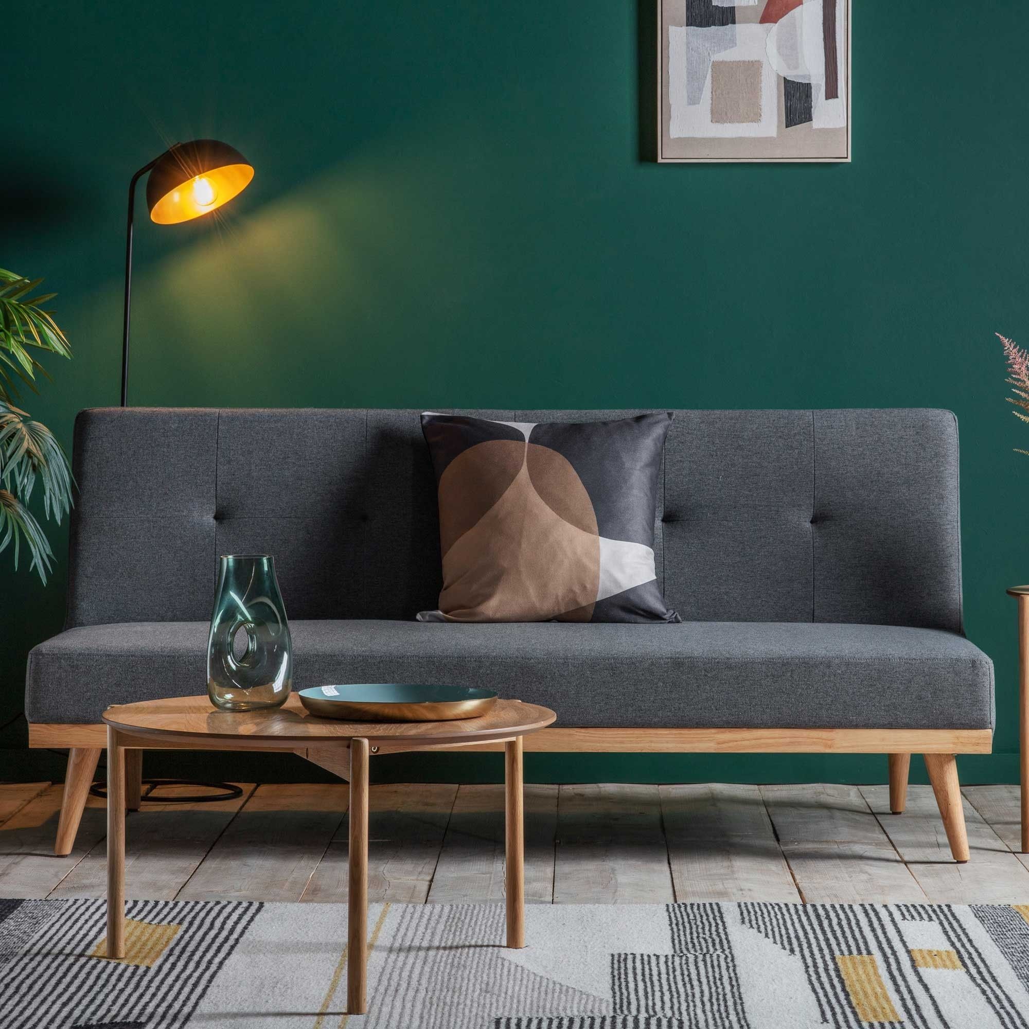 Giani Dark Grey Cotton Sofa | Lounge Furniture | Sofas | Modern Sofas Pertaining To Sofas In Dark Grey (View 15 of 15)