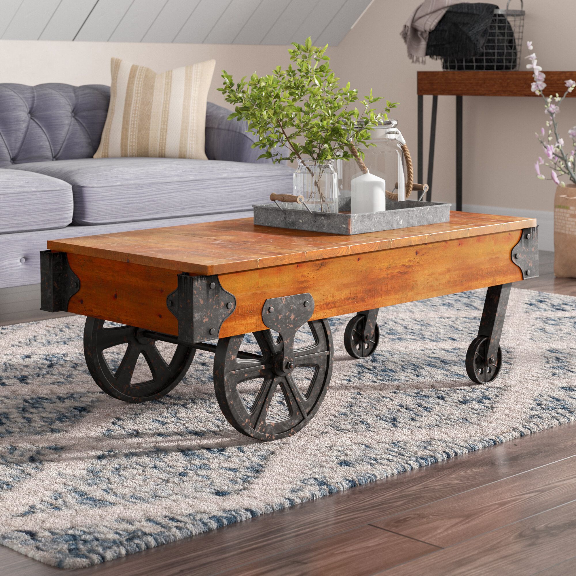 Gracie Oaks Hardrigg Coffee Table & Reviews – Wayfair Canada Inside Coffee Tables With Casters (Photo 5 of 15)