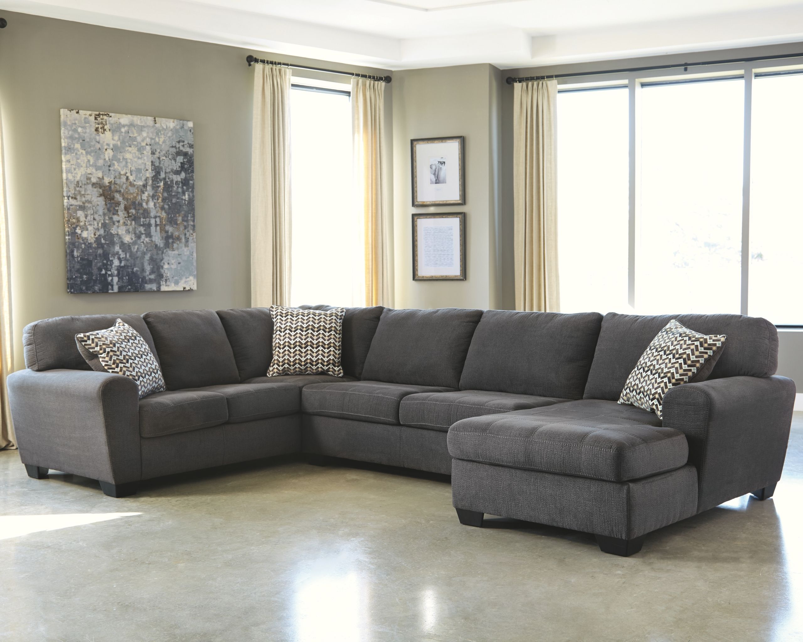Grey Sectional Living Room Ideas – Foter Intended For Dark Gray Sectional Sofas (View 7 of 15)