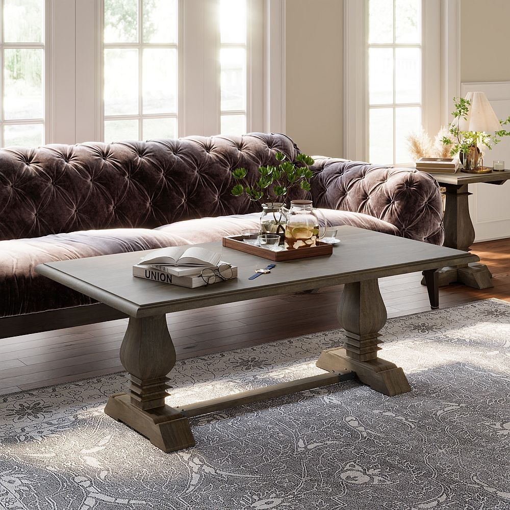 Featured Photo of Rectangular Coffee Tables With Pedestal Bases