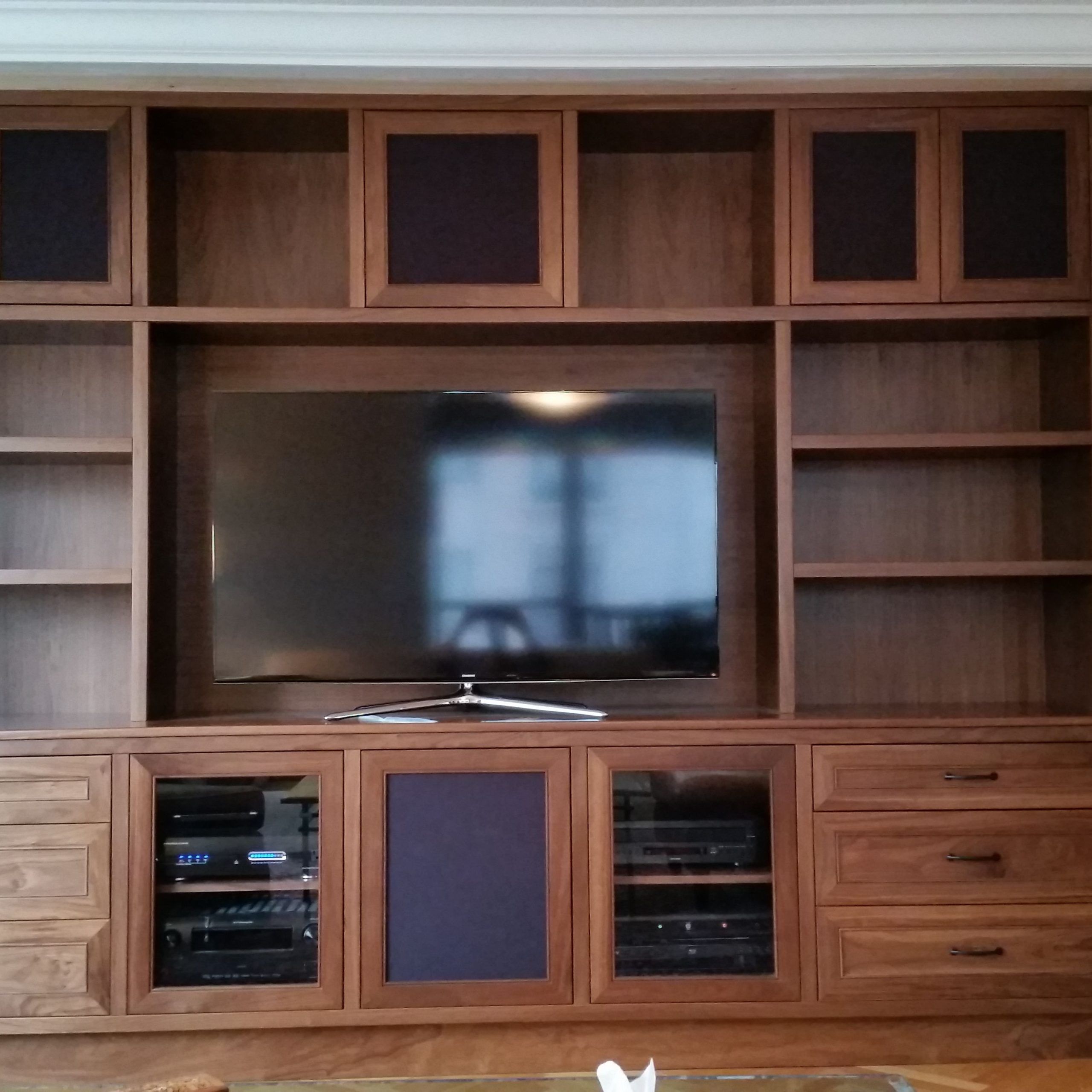 Hand Crafted Walnut Entertainment Centerscompetitive Woodcraft |  Custommade Throughout Walnut Entertainment Centers (Photo 1 of 15)
