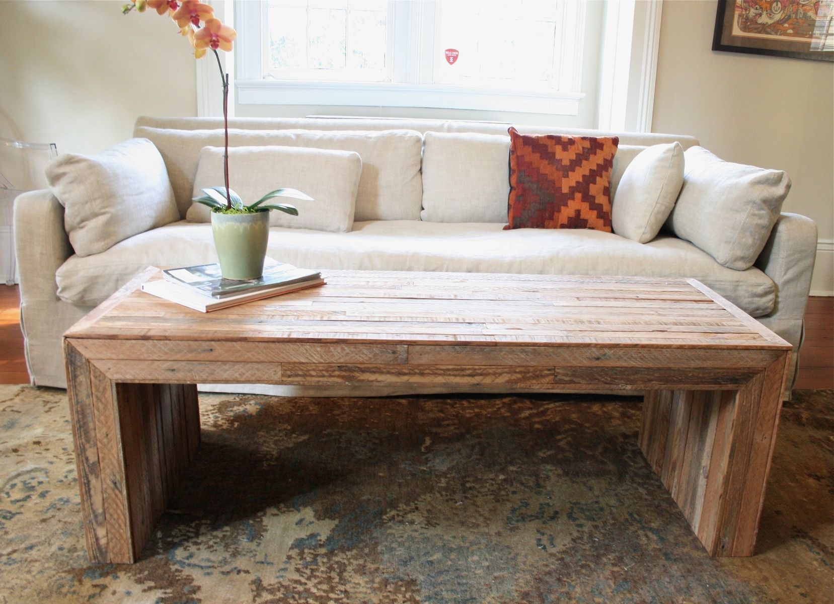 Hand Made The Jackson Table Modern Yet Rustic Coffee Table Made From  Reclaimed New Orleans Homesdoorman Designs | Custommade Within Rustic Coffee Tables (View 15 of 15)
