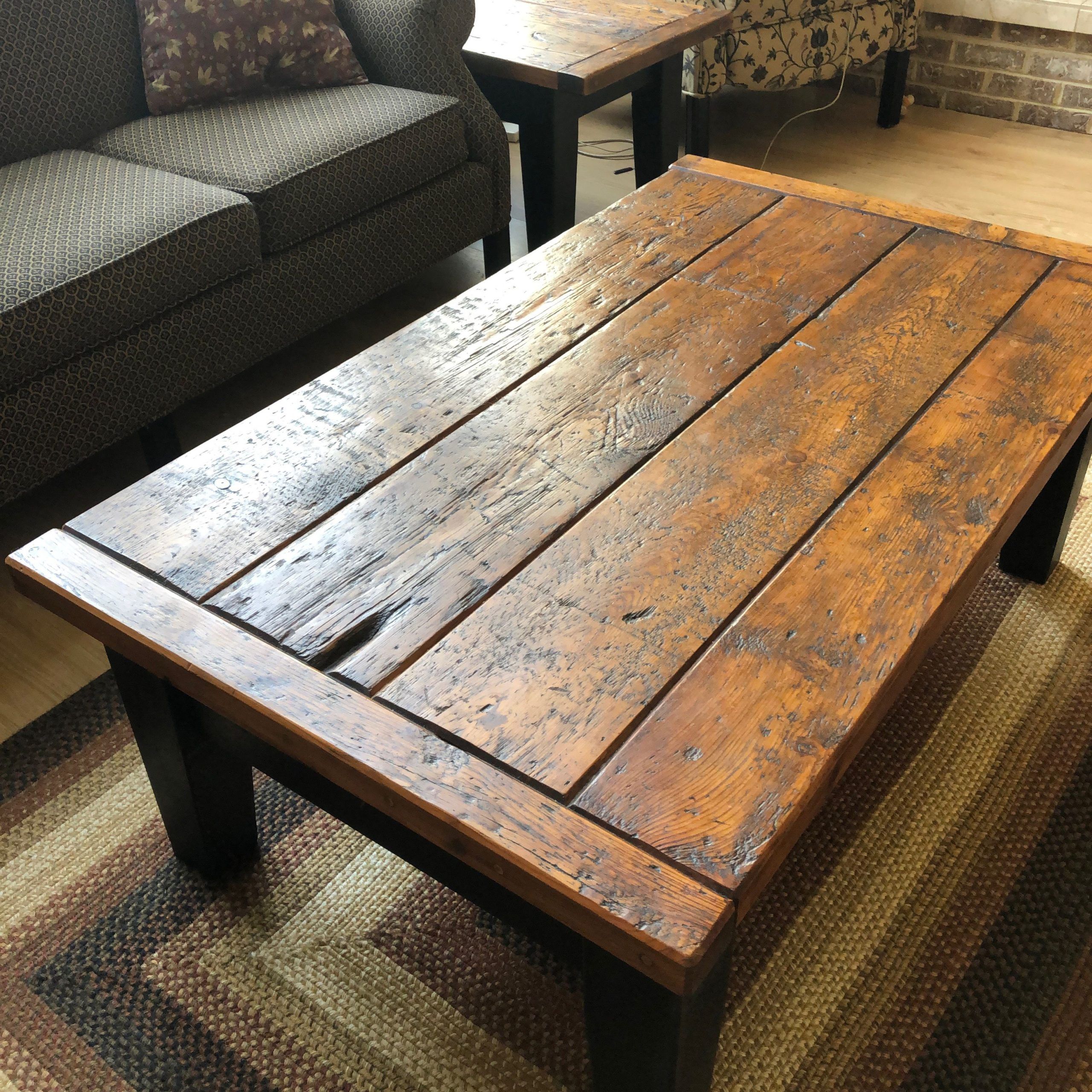 Handcrafted Reclaimed Barn Wood Coffee Table For Rustic Wood Coffee Tables (Photo 6 of 15)