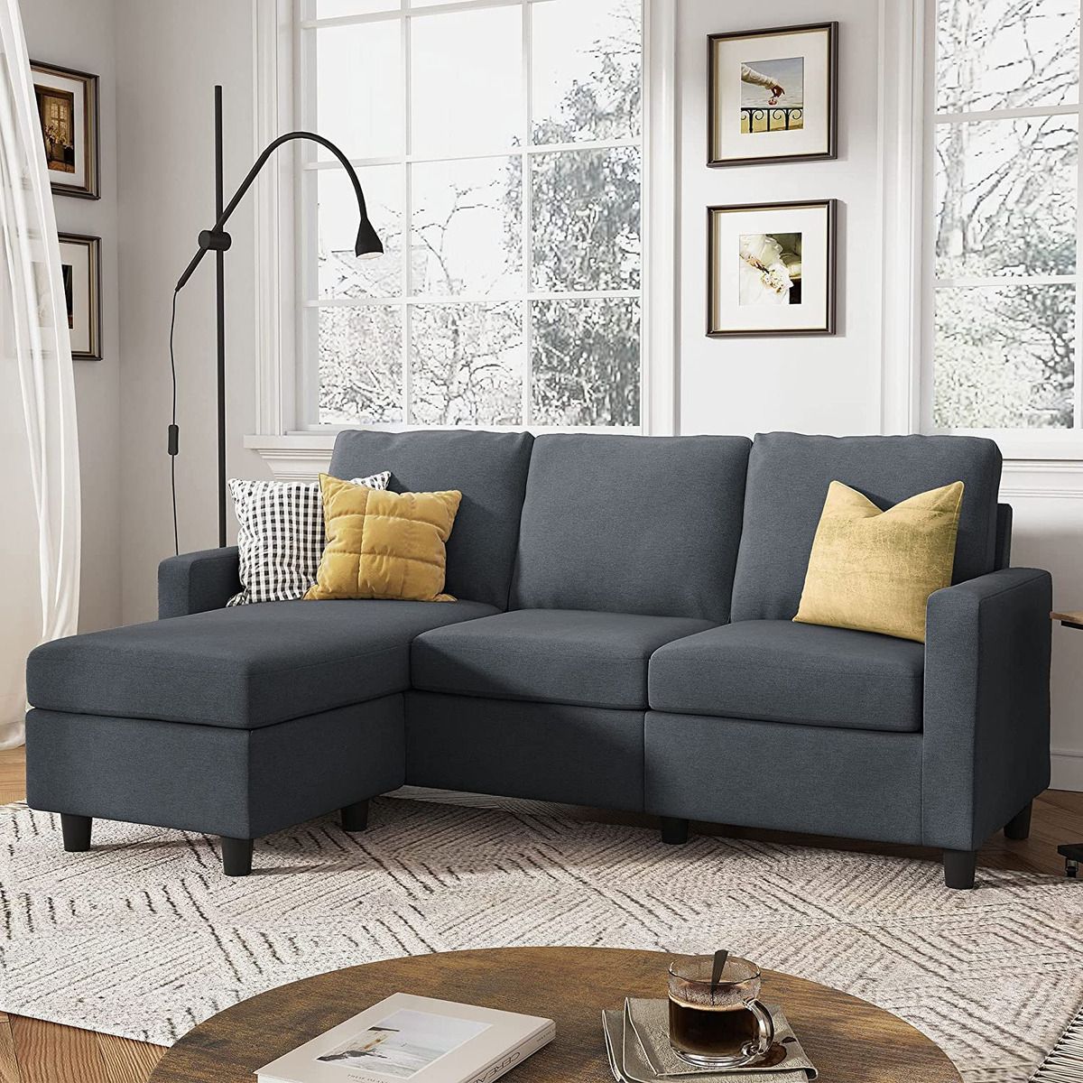 Honbay Convertible Sectional Sofa, L Shaped Couch With Reversible Chaise  For Sma | Ebay Inside L Shape Couches With Reversible Chaises (View 2 of 15)