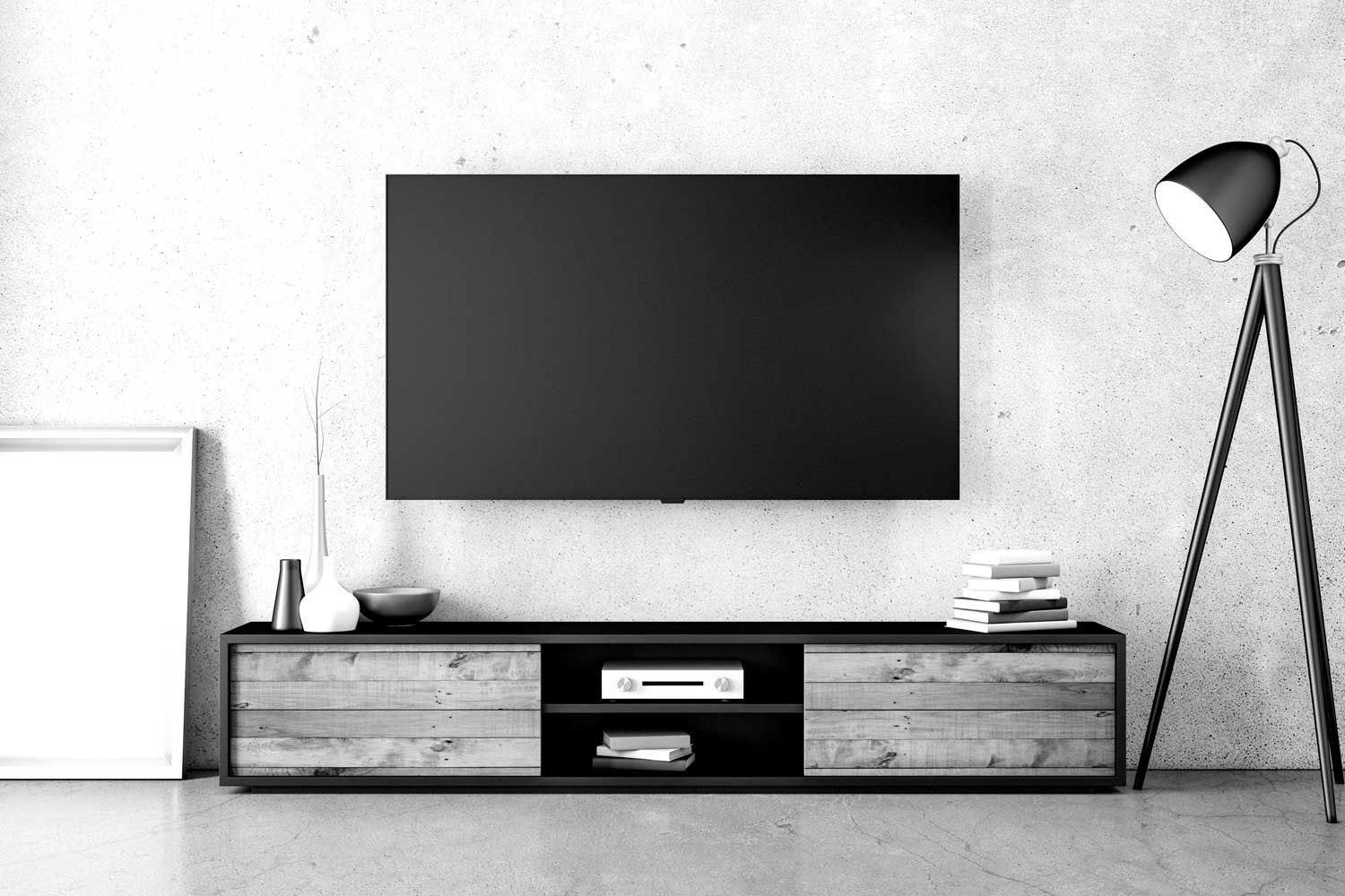 How To Mount A Flat Screen Tv To A Concrete Wall – Sormat En Pertaining To Stand For Flat Screen (Photo 14 of 15)