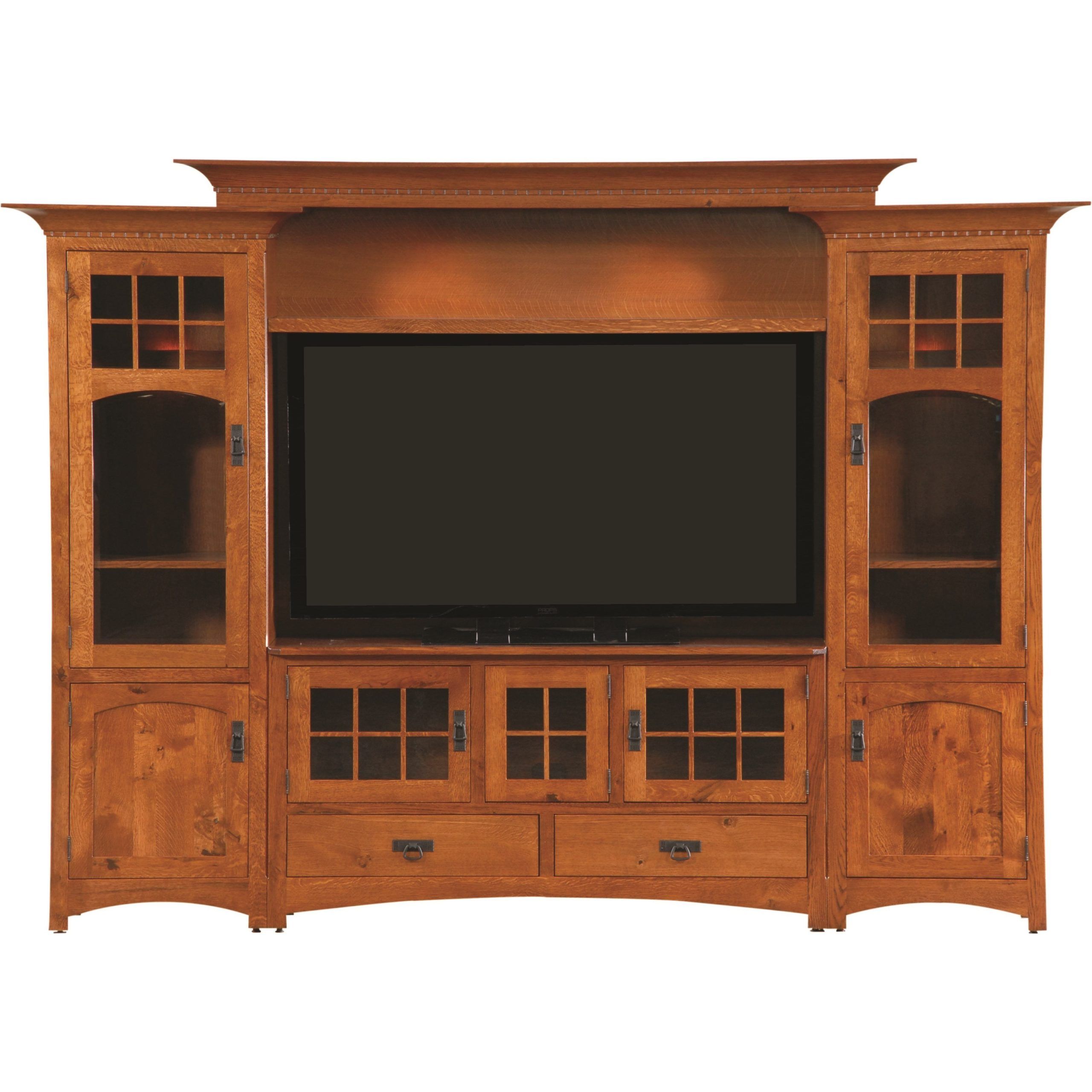 Integ Wood Products Entertainment Wb222 Customizable Winchester Bridge Wall  Unit With Wire Management And Can Lighting | Saugerties Furniture Mart |  Wall Unit For Entertainment Units With Bridge (Photo 1 of 15)