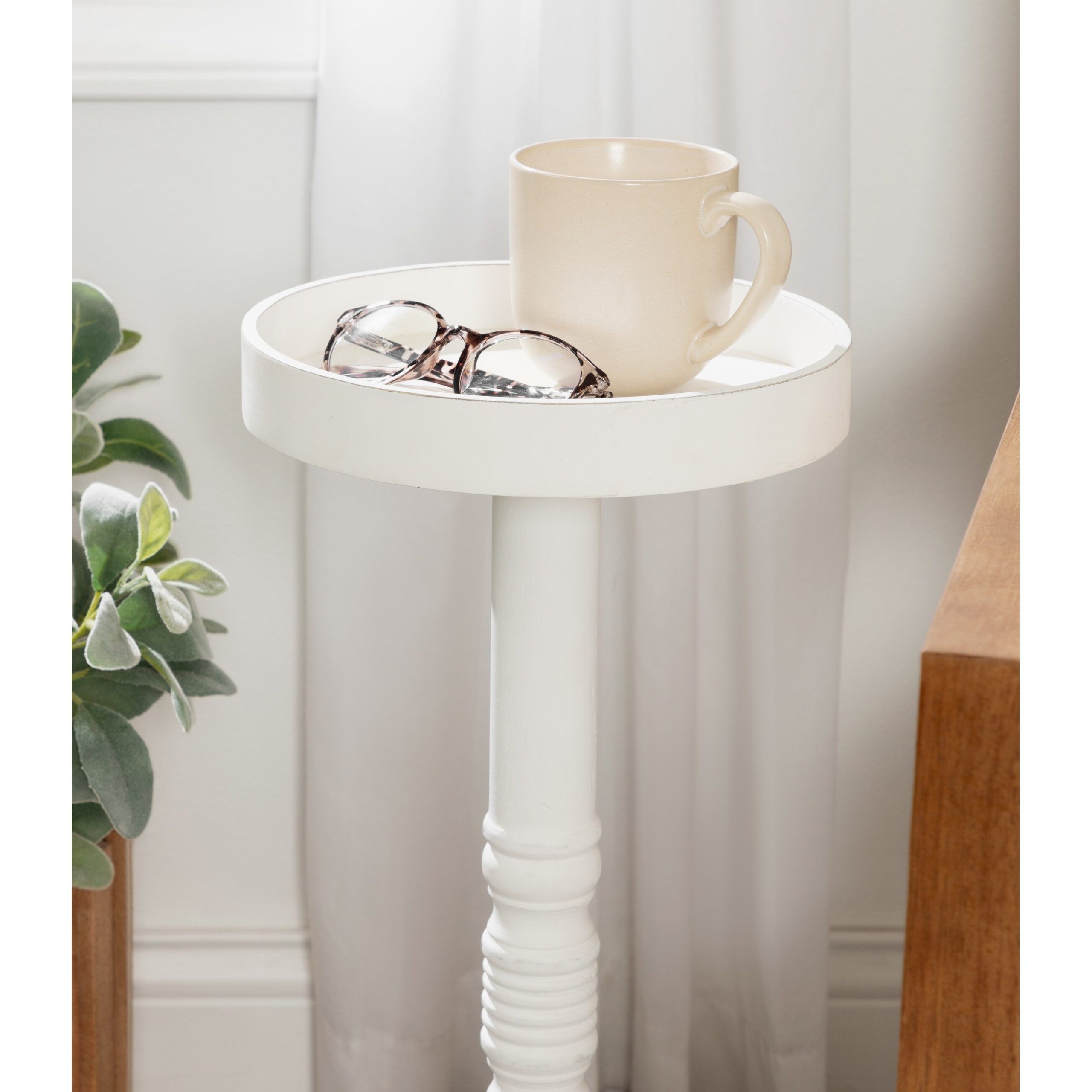 Kate And Laurel Bellport Pedestal End Table – 10X10X22 – On Sale – Bed Bath  & Beyond – 35730273 Throughout Kate And Laurel Bellport Farmhouse Drink Tables (Photo 14 of 15)
