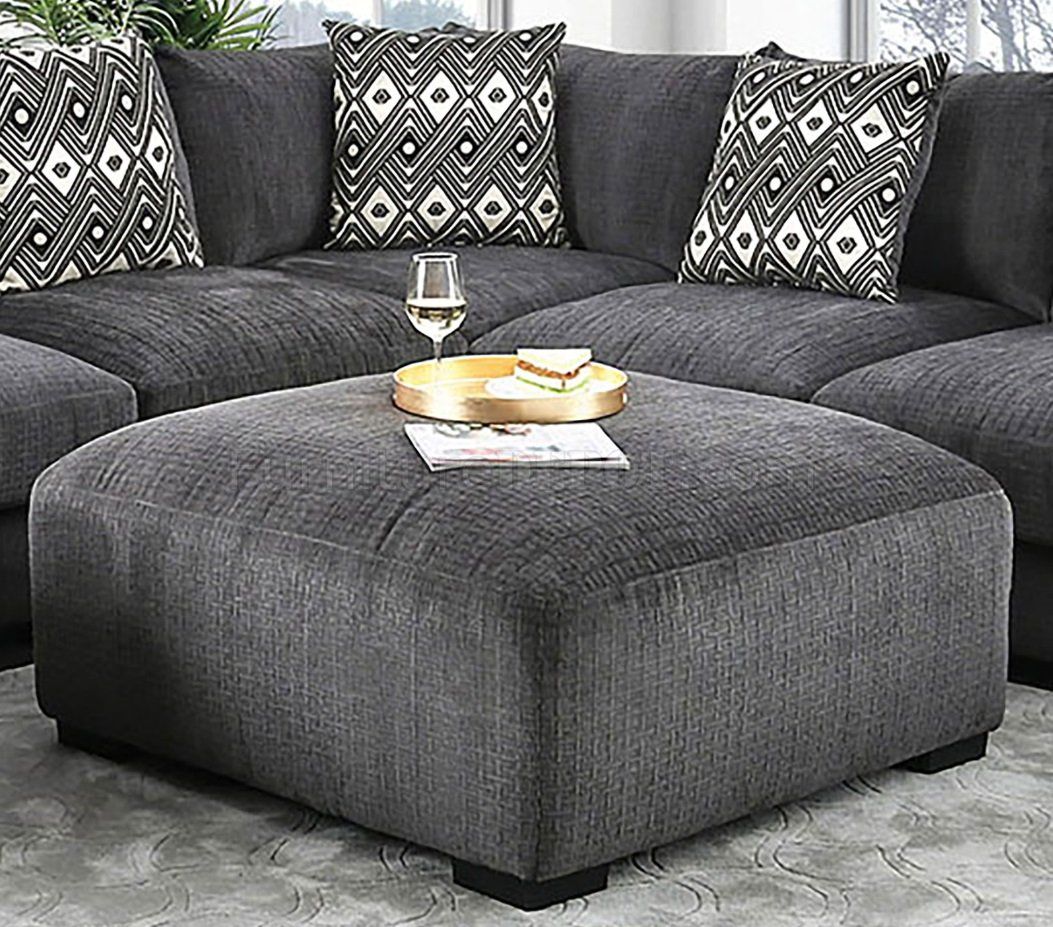 Kaylee Sectional Sofa Cm6587 In Gray Chenille W/Options With Regard To Chenille Sectional Sofas (View 2 of 15)