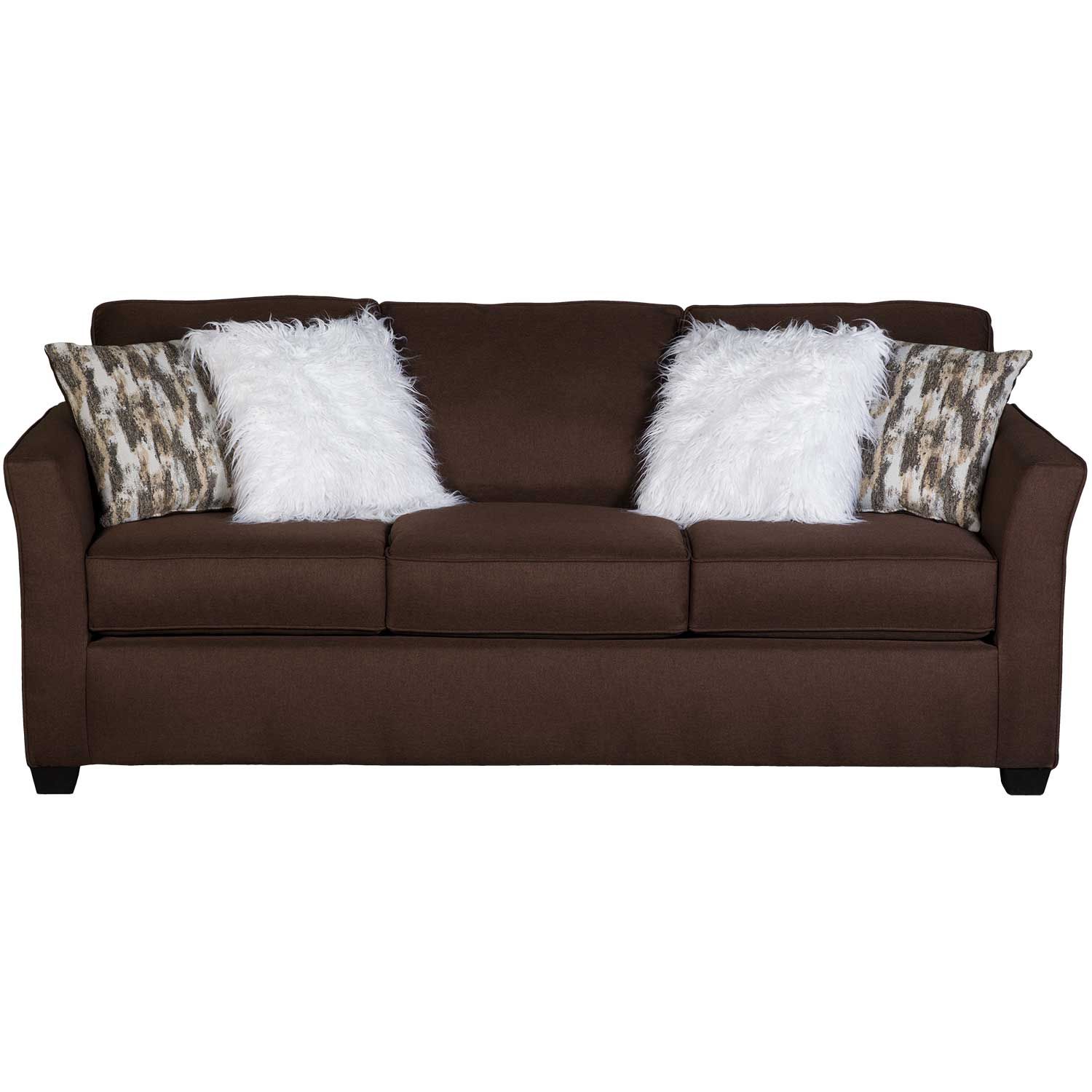 Keegan Chocolate Brown Sofa | Z 1003 | Afw Intended For Sofas In Chocolate Brown (View 4 of 15)
