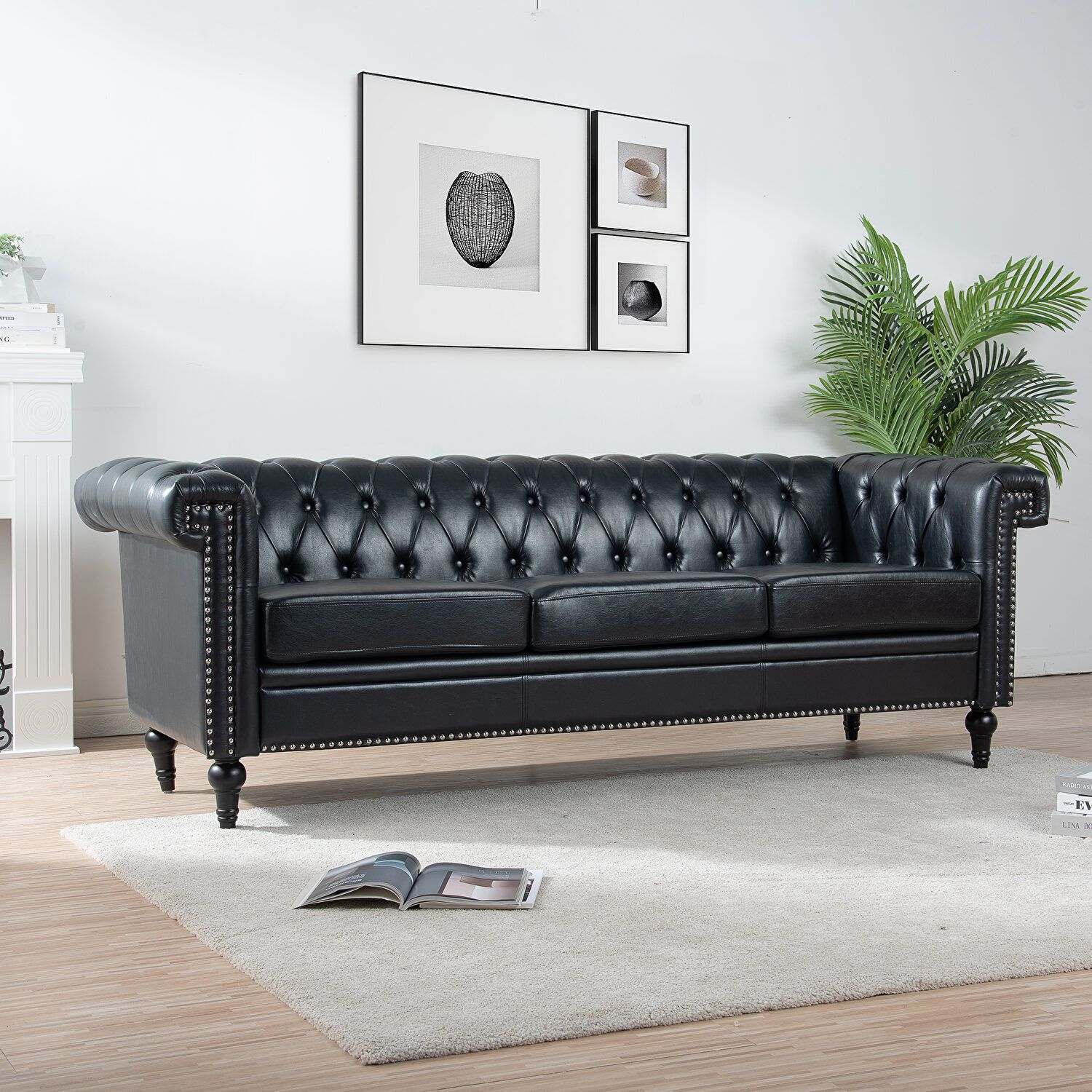 La Spezia D928 Black Sofa W68042996 | Comfyco With Traditional 3 Seater Sofas (View 12 of 15)