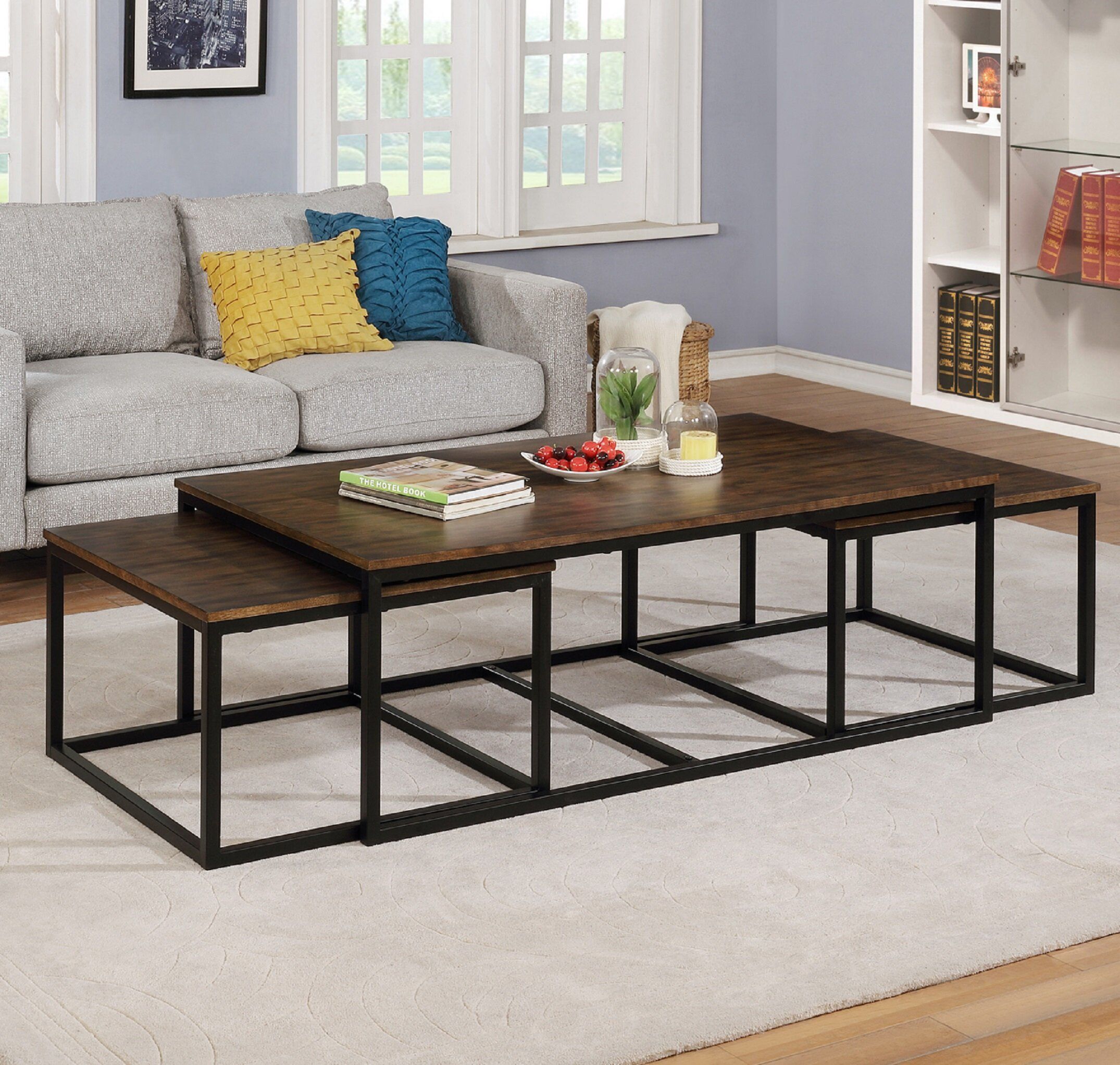 Laurel Foundry Modern Farmhouse Kersh Nesting Coffee Table & Reviews –  Wayfair Canada In Coffee Tables Of 3 Nesting Tables (View 11 of 15)