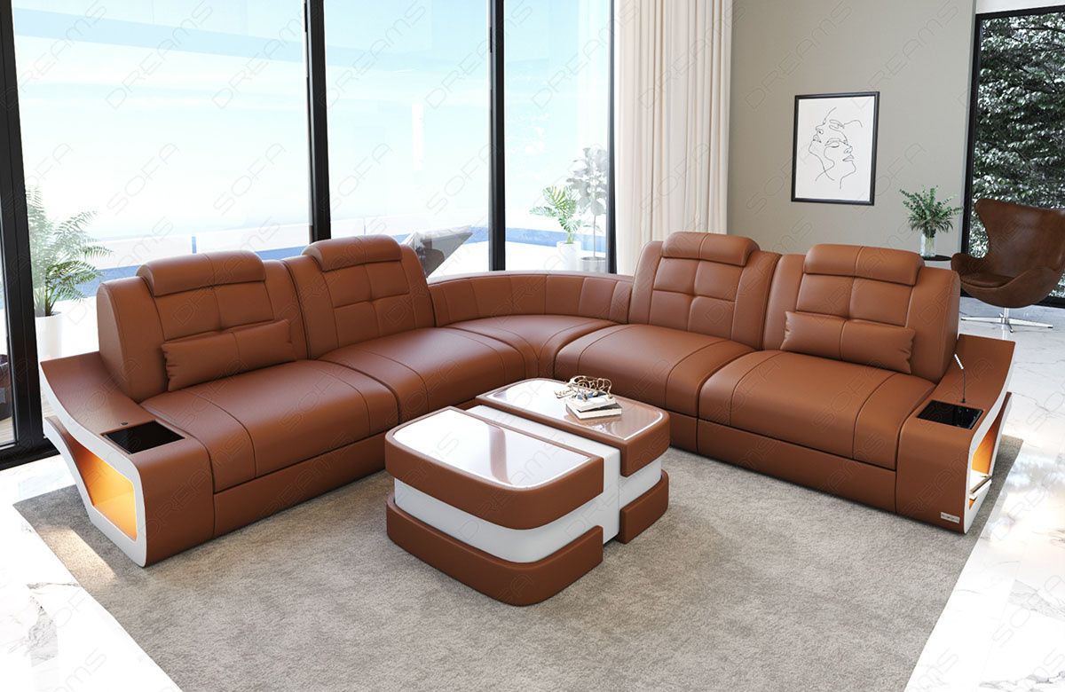 Leather Sectional Sofa Venice L Shape In Modern L Shaped Sofa Sectionals (View 5 of 15)