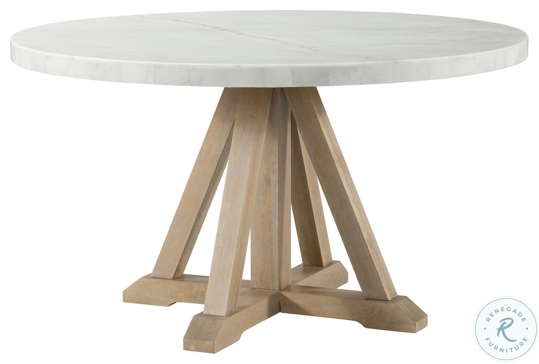 Liam White And Natural Round Dining Table From Picket House Furnishings |  Coleman Furniture Pertaining To Liam Round Plaster Coffee Tables (View 15 of 15)
