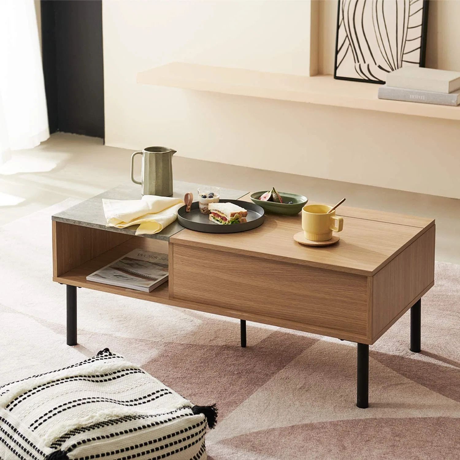 Lift Top Coffee Table With Drawers And Hidden Compartment – China Tea Table  With Chairs, Low Tea Table | Made In China With Regard To Lift Top Coffee Tables With Hidden Storage Compartments (View 15 of 15)