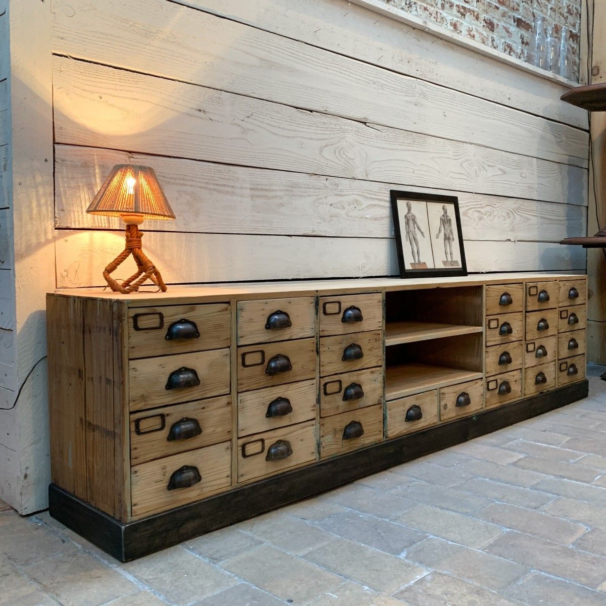 Low Wooden Cabinet With Drawers Within Wood Cabinet With Drawers (Photo 9 of 15)