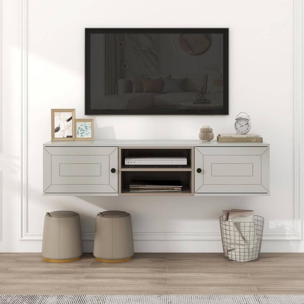 Magic Home Wall Mounted Floating Storage Tv Stand For Tvs Up To 65 In (View 12 of 15)