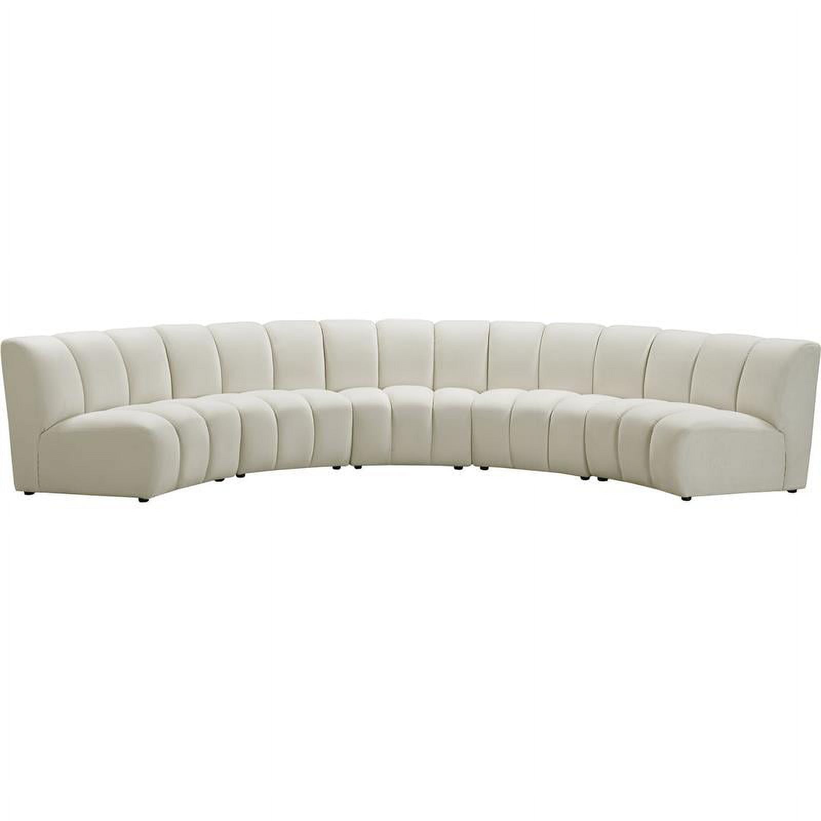 Meridian Furniture Infinity Cream Velvet 7Pc. Modular Sectional –  Walmart Inside Cream Velvet Modular Sectionals (Photo 13 of 15)