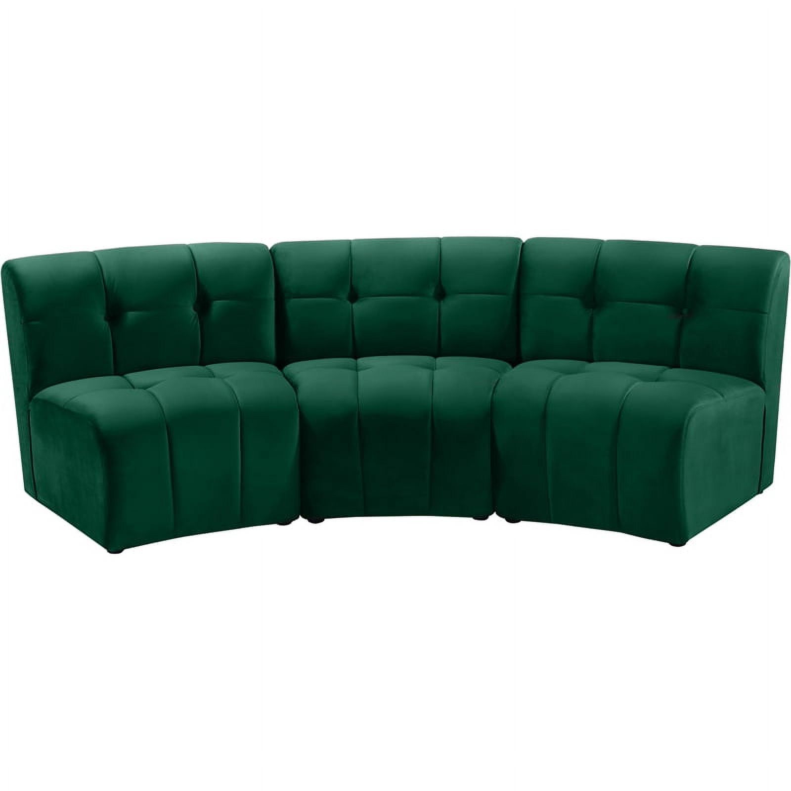 Meridian Furniture Limitless Green Velvet Modular Sofa – Walmart Pertaining To Green Velvet Modular Sectionals (Photo 10 of 15)