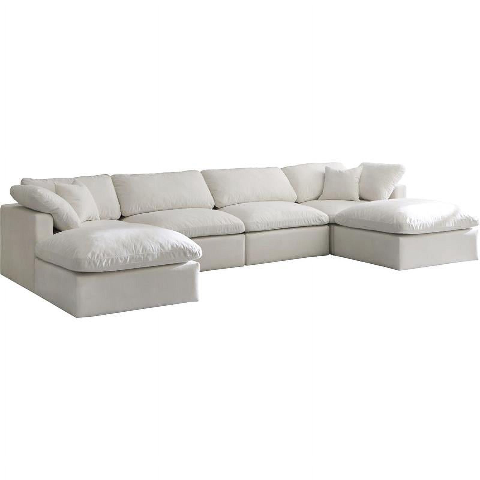 Meridian Furniture Plush Standard Cream Velvet Modular Sectional –  Walmart With Regard To Cream Velvet Modular Sectionals (Photo 1 of 15)