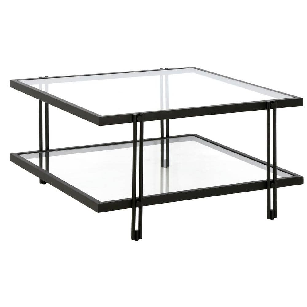 Meyer&Cross Inez 32 In. Blackened Bronze Square Glass Coffee Table Ct0957 –  The Home Depot For Addison&amp;Lane Calix Square Tables (Photo 15 of 15)