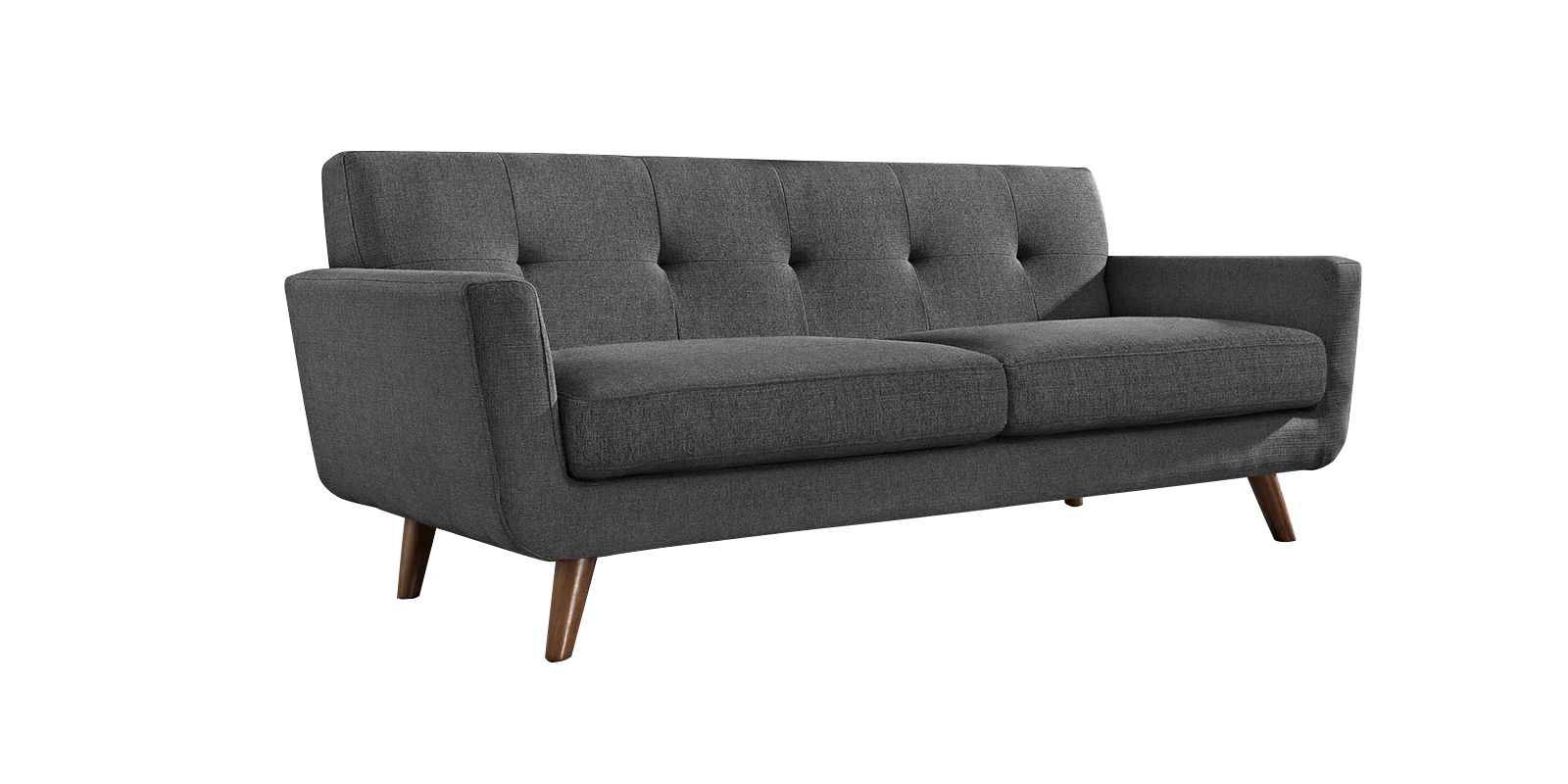 Mid Century Classic 3 Seater Sofa In Grey Colour – Dreamzz Furniture |  Online Furniture Shop Pertaining To Mid Century 3 Seat Couches (Photo 9 of 15)