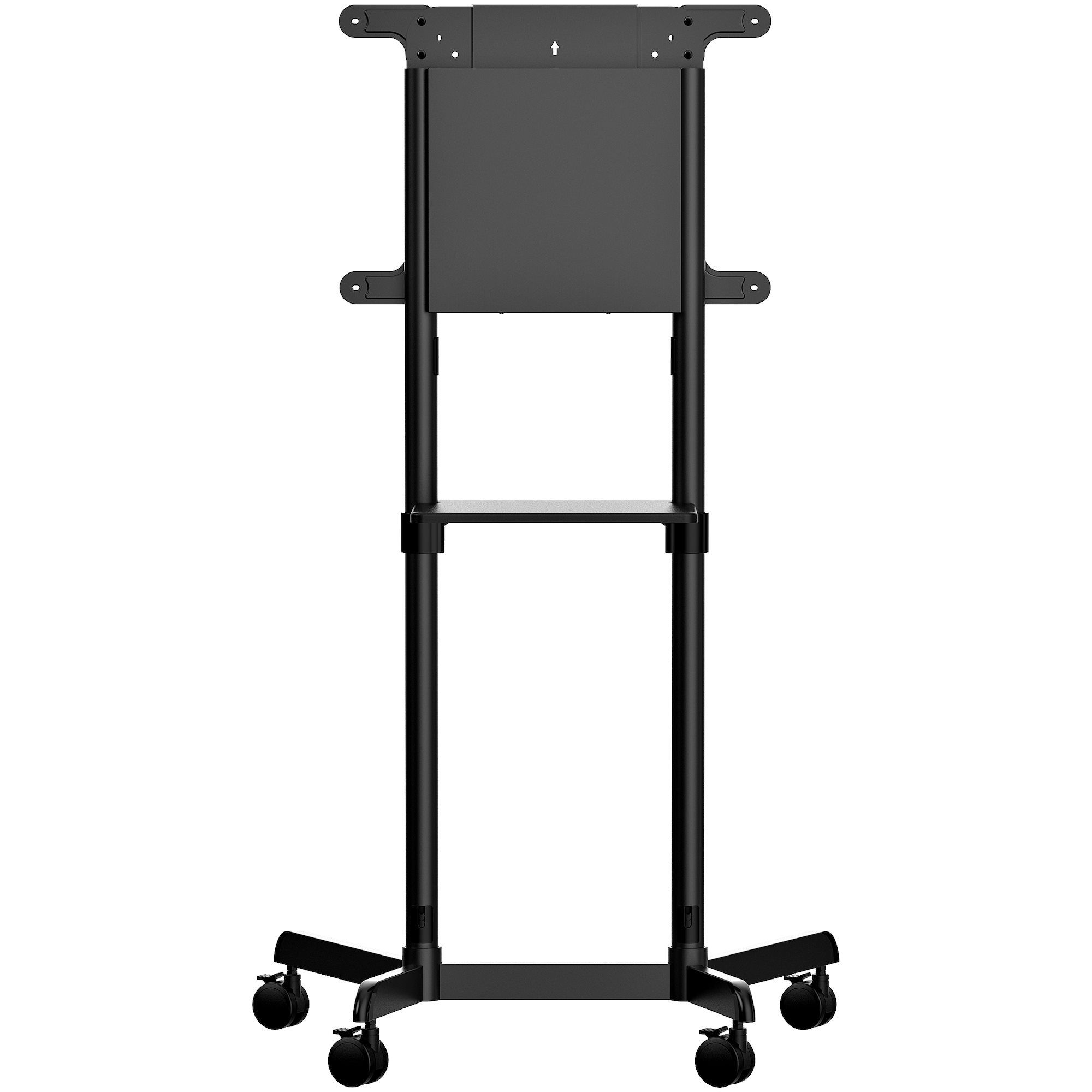 Mobile Tv Cart – Portable Rolling Tv Stand For 37 70" Vesa Display  (154Lb/70Kg) – Tv Stand W/Shelf & Storage Compartment – Rotate/Tilt Display  – Universal Tv Mount On Wheels – Bci Imaging Supplies With Regard To Foldable Portable Adjustable Tv Stands (View 5 of 15)