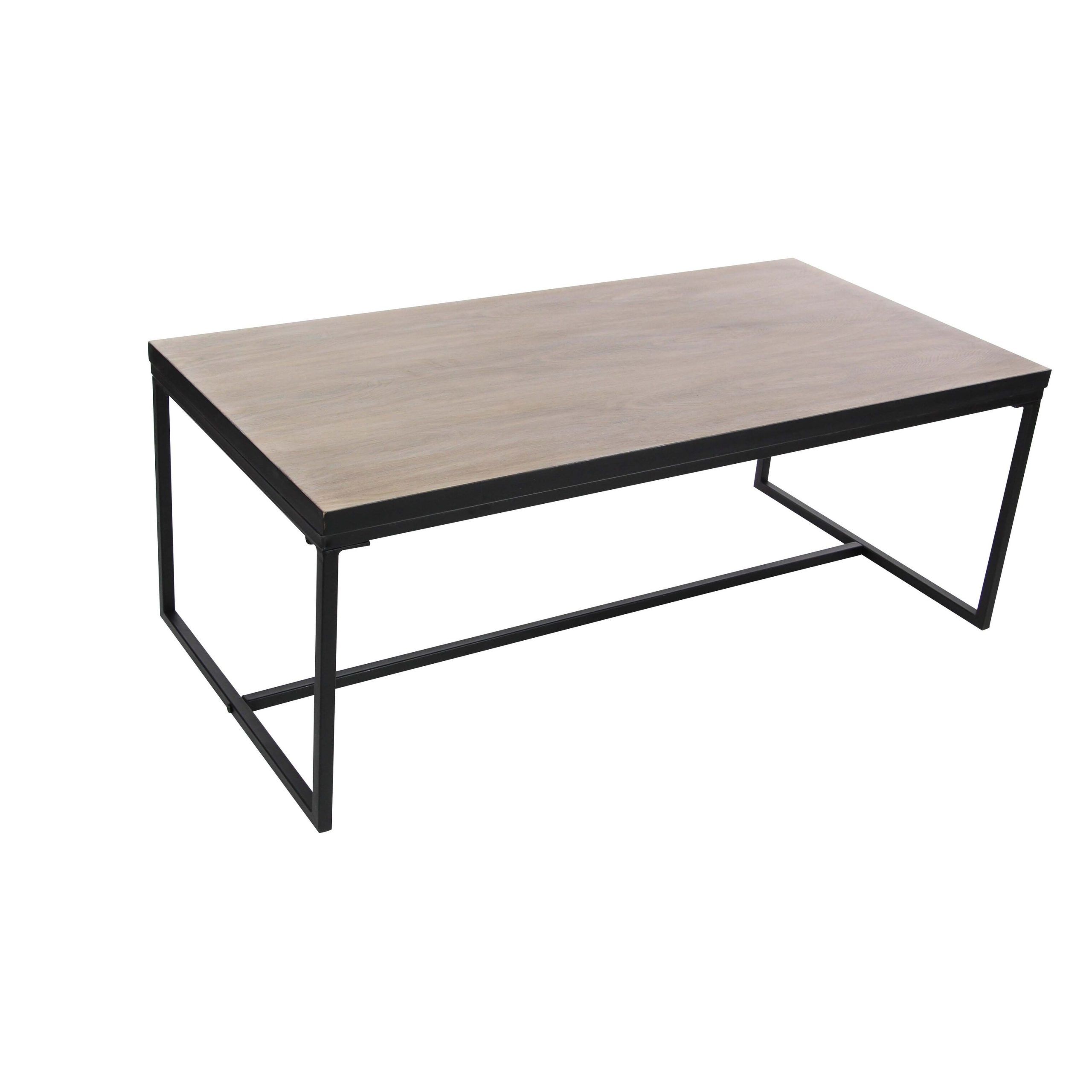 Modern 18 X 47 Inch Iron And Pine Wood Coffee Tablestudio 350 – Bed  Bath & Beyond – 17240580 Inside Studio 350 Black Metal Coffee Tables (View 6 of 15)