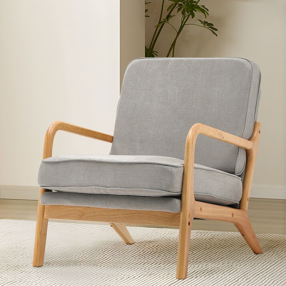 Modern Accent Armchair Comfy Reading Chair Upholstered Single Lounge Chair  Seat | Ebay Throughout Comfy Reading Armchairs (Photo 1 of 15)