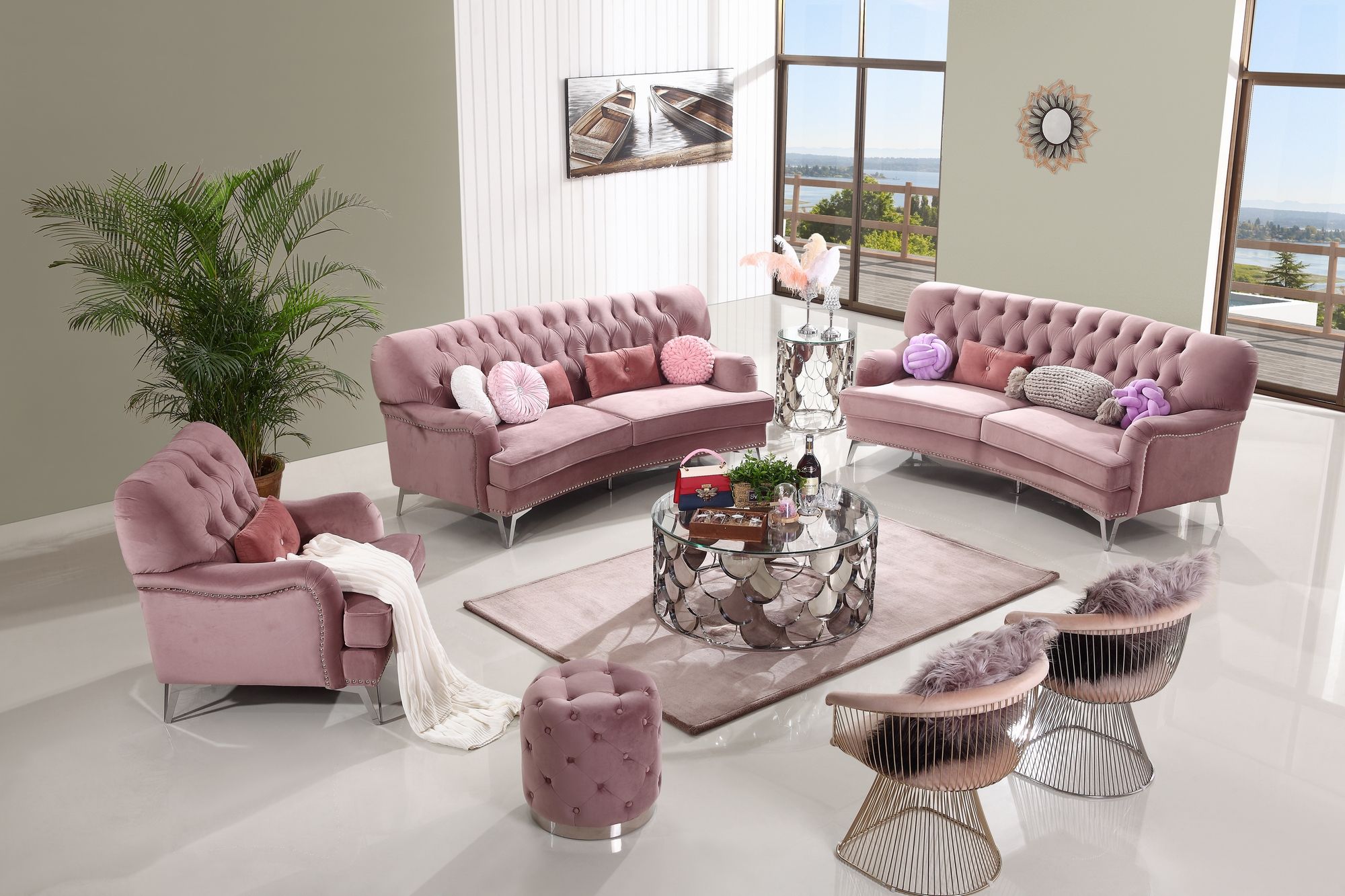 Modern Buttoned 1, 2 & 3 Seater Sofa Set – Joy Furniture Pertaining To Modern 3 Seater Sofas (View 15 of 15)