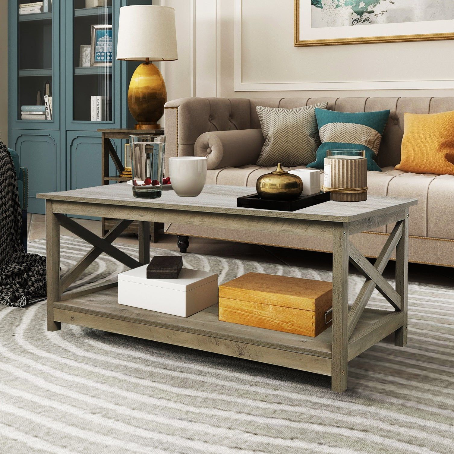 Featured Photo of Wood Coffee Tables With 2-Tier Storage