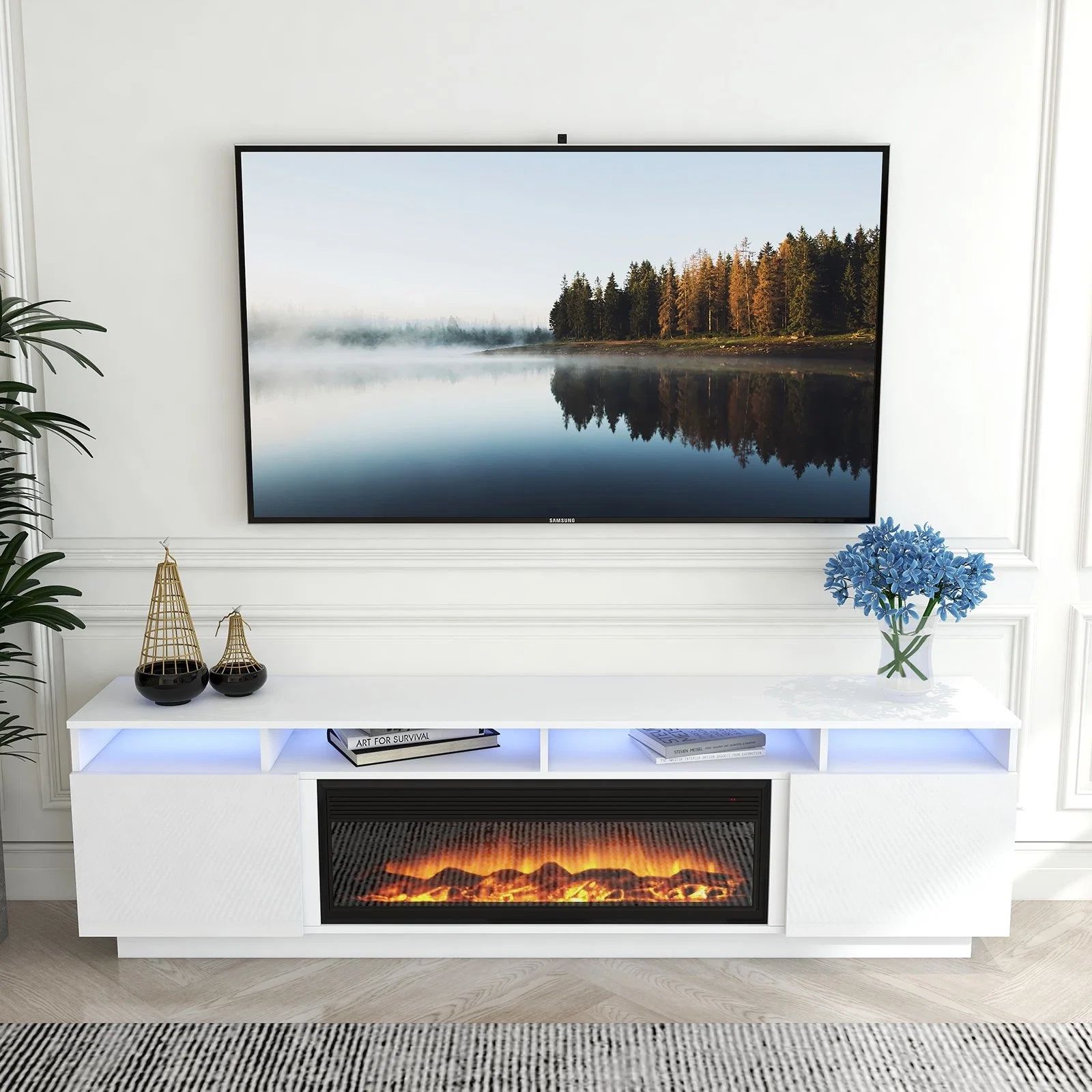 Modern Living Room Furniture Tv Cabinet Fireplace Tv Stand – China Fireplace  Tv Stand, Fireplace | Made In China With Regard To Modern Fireplace Tv Stands (View 6 of 15)