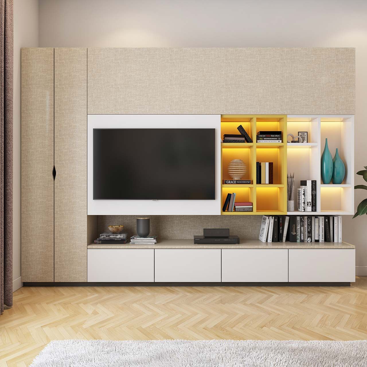 Modern Tv Unit Design Ideas For Your Home | Designcafe Regarding Dual Use Storage Cabinet Tv Stands (View 13 of 15)