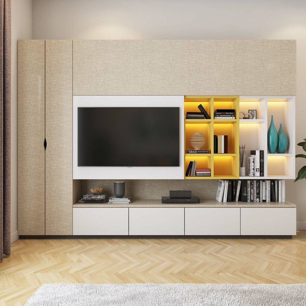Modern Tv Unit Design Ideas For Your Home | Designcafe Throughout Cafe Tv Stands With Storage (View 6 of 15)