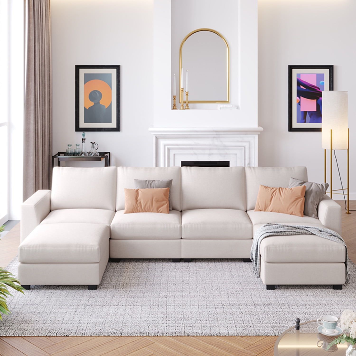 Featured Photo of Modern U-Shaped Sectional Couch Sets