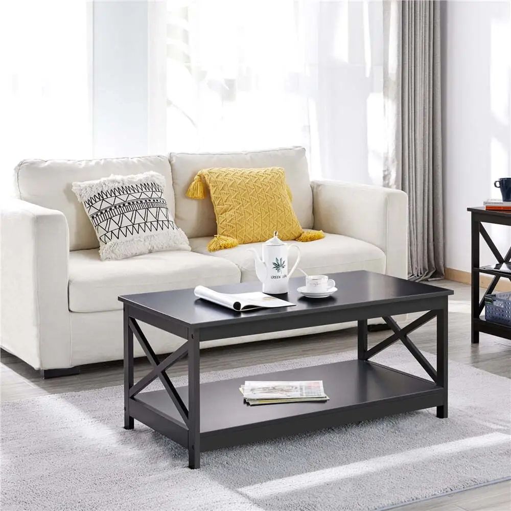 Featured Photo of Modern Wooden X-Design Coffee Tables