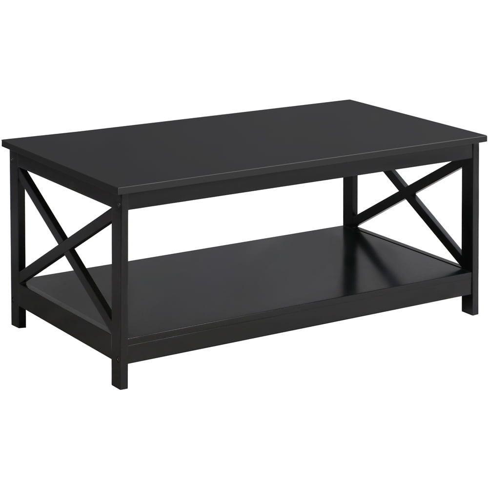 Modern Wooden X Design Rectangle Coffee Table With Storage Shelf, Multiple  Colors – Walmart Inside Modern Wooden X Design Coffee Tables (View 11 of 15)