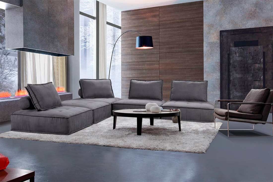 Modular Dark Gray Sectional Sofa Vg Norbert | Fabric Sectional Sofas Inside Sofas In Dark Gray (Photo 15 of 15)
