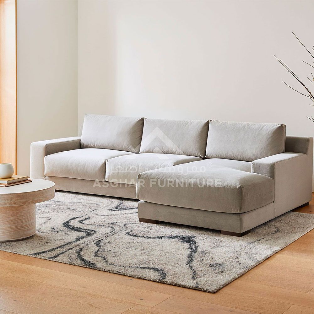 Modway L Shape Chaise Sofa – Asghar Furniture: Shop Online Home Furniture  Across Uae – Dubai, Abu Dhabi, Al Ain, Fujairah, Ras Al Khaimah, Ajman,  Sharjah. With Beige L Shaped Sectional Sofas (Photo 7 of 15)