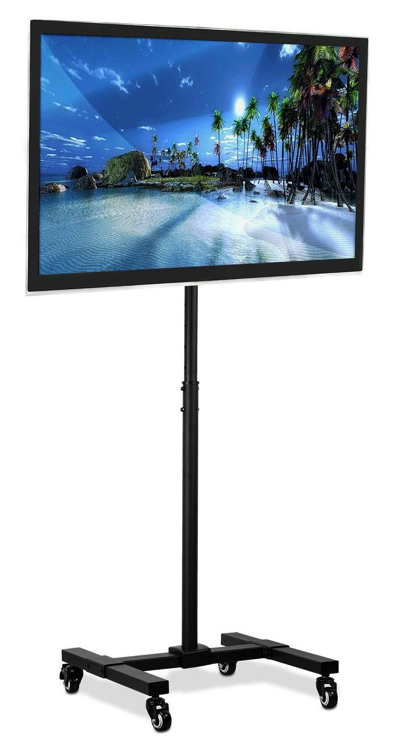 Mount It! Mobile Tv Cart | Fits 24" 43" Tvs Displays | Height Adjustable Tilt  Stand – Walmart With Regard To Mobile Tilt Rolling Tv Stands (View 11 of 15)