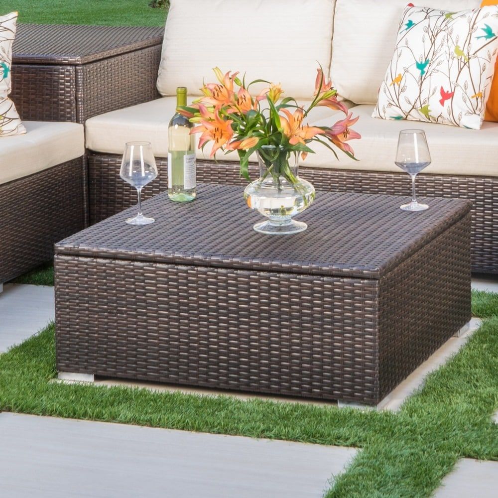 Multi Outdoor Coffee Tables – Bed Bath & Beyond With Outdoor Coffee Tables With Storage (Photo 7 of 15)