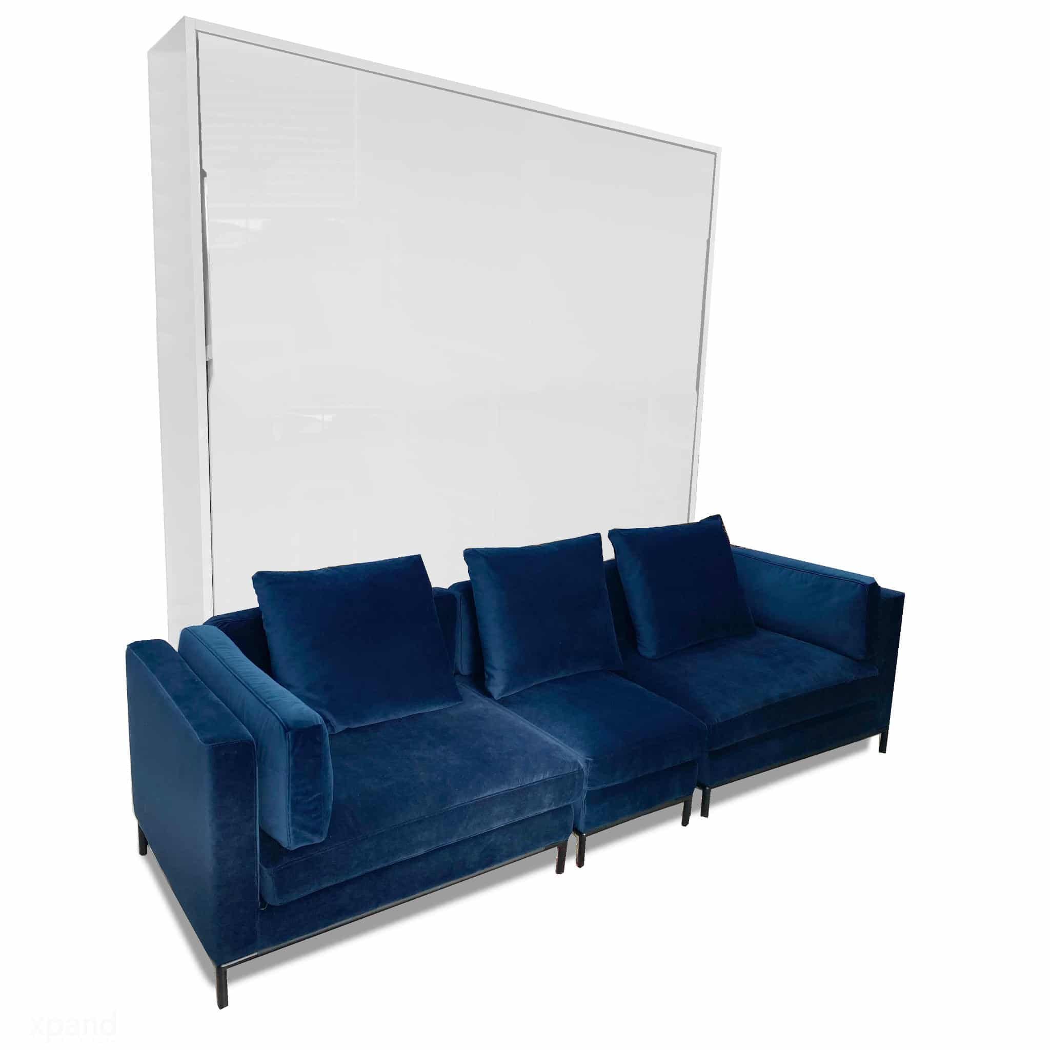 Murphysofa Navy Blue Migliore Modular King Size Wall Bed Sofa Pertaining To Navy Sleeper Sofa Couches (View 13 of 15)