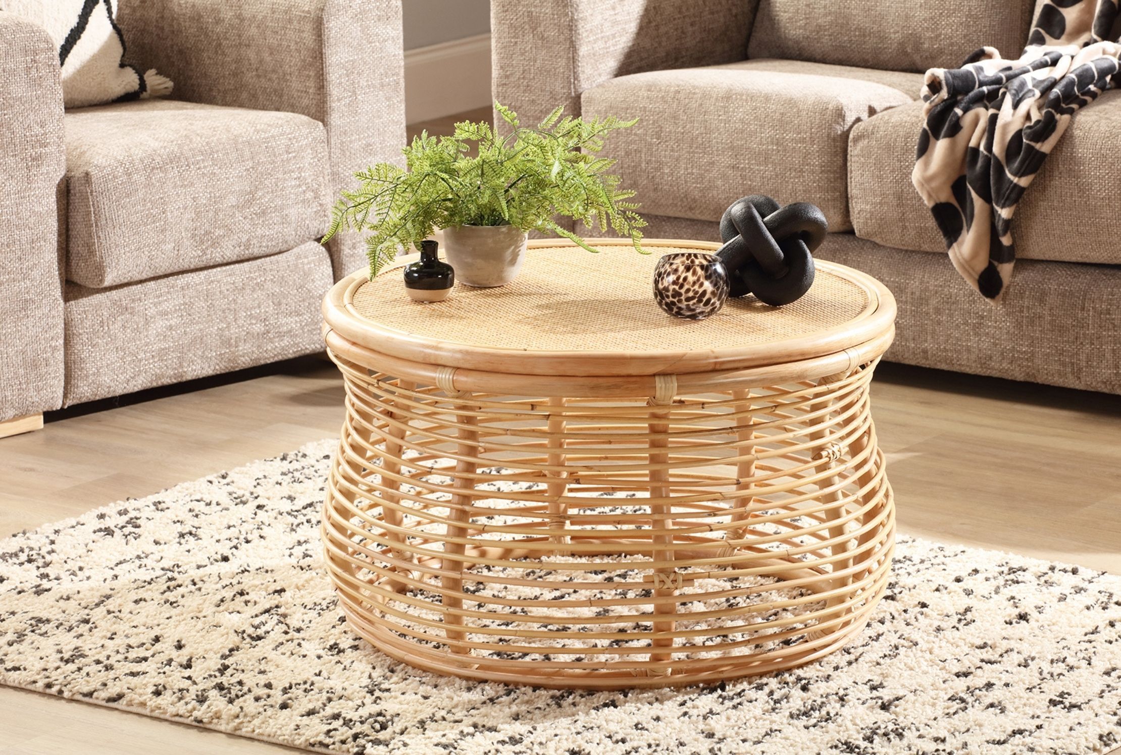 Natural Royal Rattan Coffee Table | Desser & Co For Rattan Coffee Tables (View 13 of 15)
