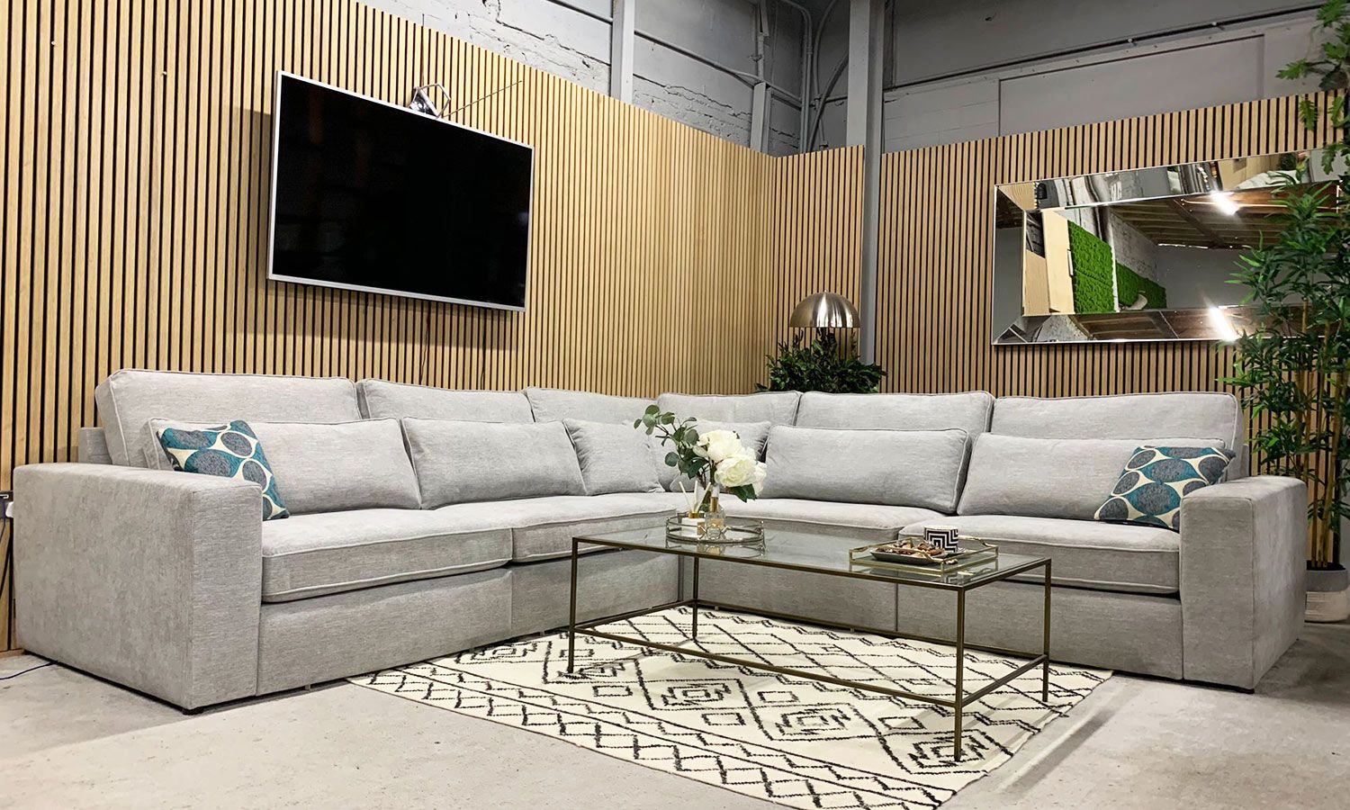 Navagio Light Grey Ascot Fabric Large Corner Sofa – Sofas & Friends Inside Sofas In Light Grey (View 8 of 15)