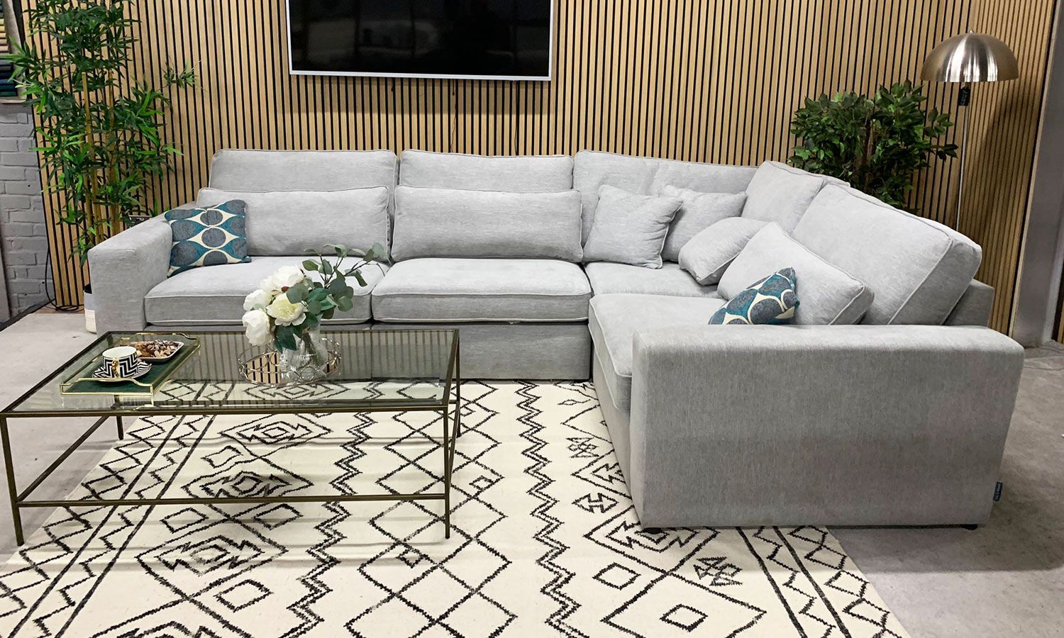 Navagio Light Grey Ascot Fabric Small Corner Sofa – Sofas & Friends In Sofas In Light Gray (Photo 13 of 15)