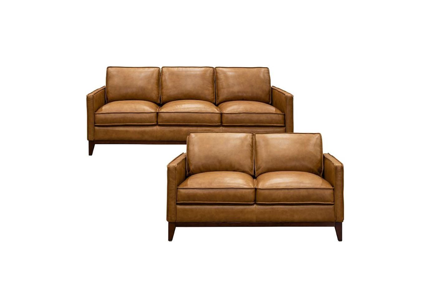 Newport Top Grain Leather Sofa And Love Seat Nader'S Furniture Intended For Top Grain Leather Loveseats (Photo 12 of 15)
