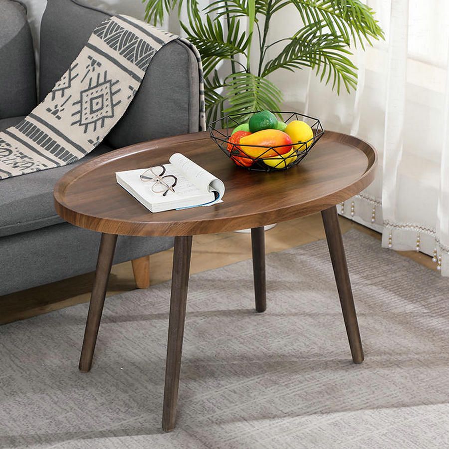 Oval Side Table, Coffee Table, With Waterproof Skin Top, Durable And Sturdy  – China Side Table, Mdf Table | Made In China In Waterproof Coffee Tables (View 8 of 15)