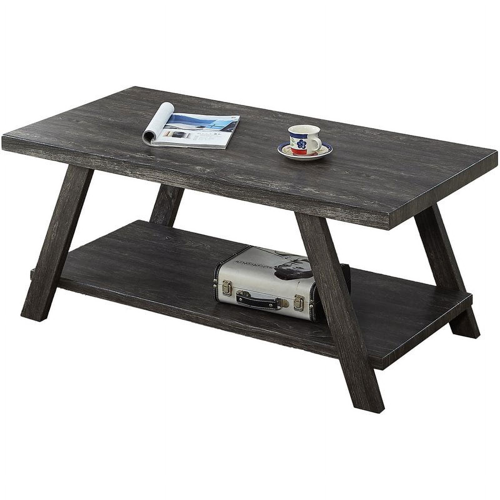 Pemberly Row Replicated Wood Coffee Table In Charcoal Finish – Walmart Throughout Pemberly Row Replicated Wood Coffee Tables (Photo 1 of 11)