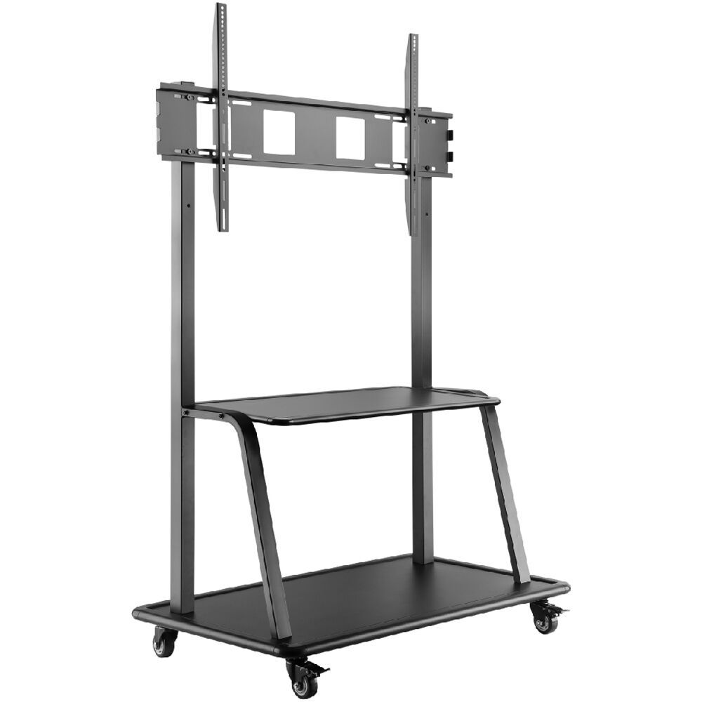 Qomo Height Adjustable Mobile Stand For 37 To 100" Qit Stand G Regarding Foldable Portable Adjustable Tv Stands (Photo 12 of 15)